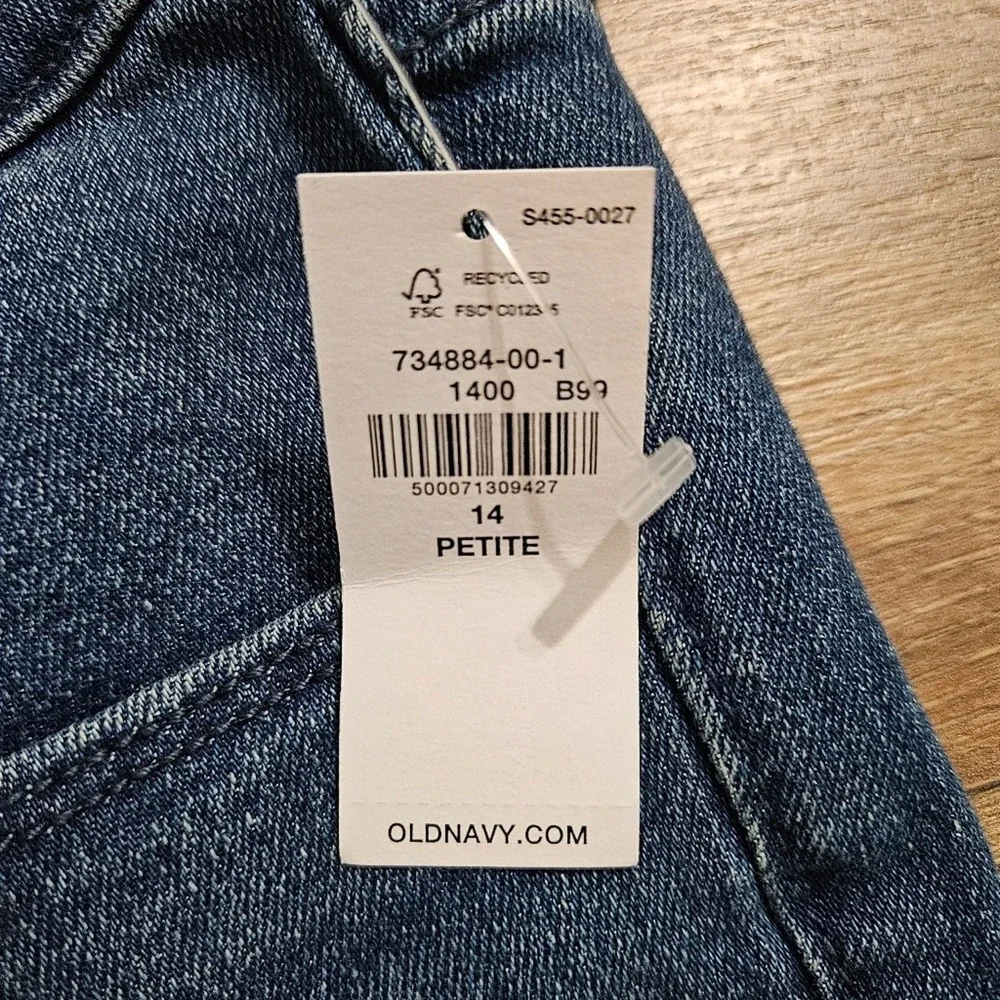 Old Navy Wow Super-Skinny High-Rise Jeans Womens 14 Petite Blue Medium‎ Wash NEW